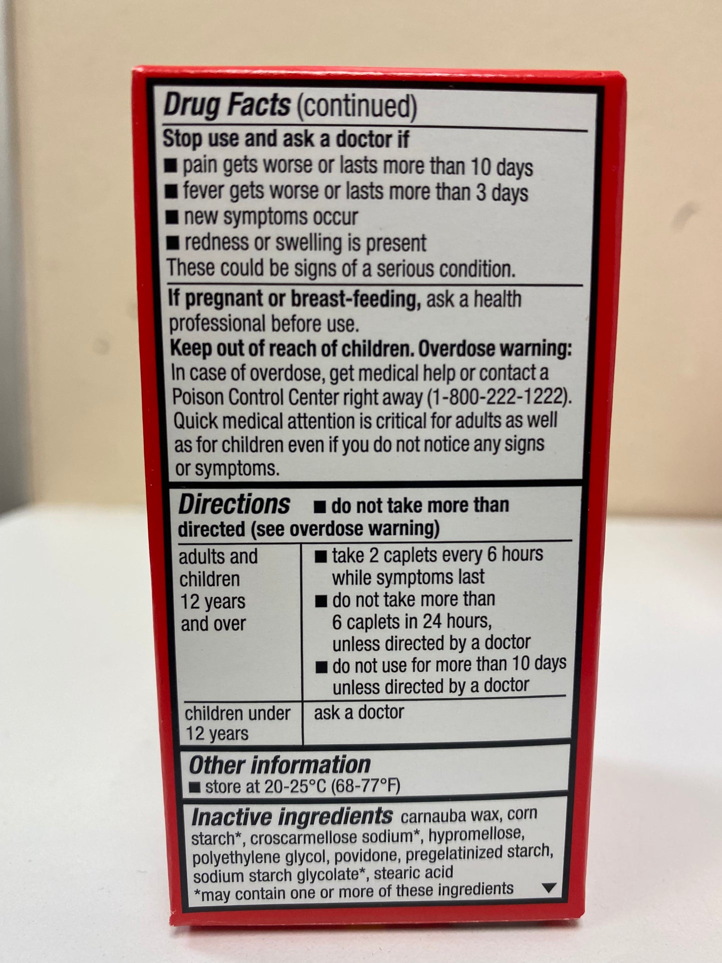 Acetaminophen (Generic Tylenol)